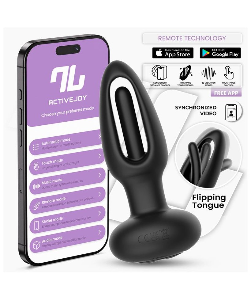 Zack Plug Anal con Flipping Tongue y Vibracion con App