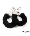 Esposas de Metal Furry con Pelo Negro