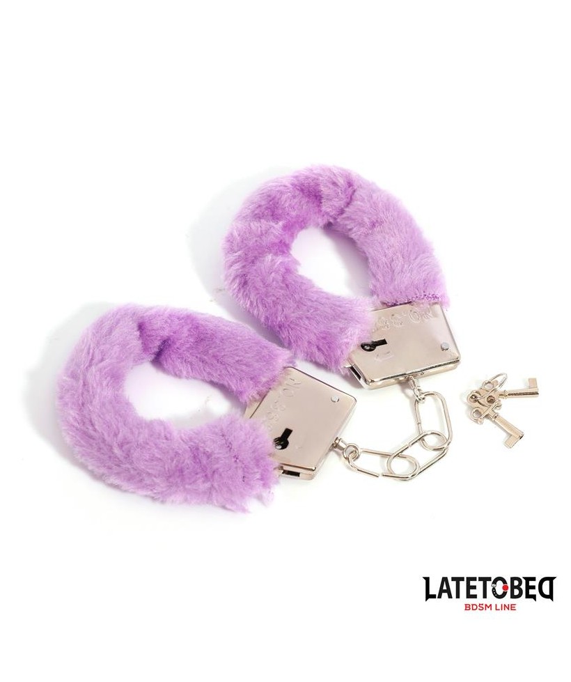 Esposas de Metal Furry de Pelo Purpura