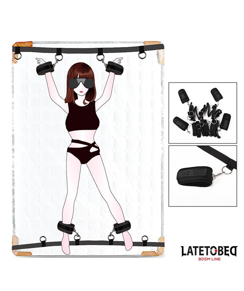Ataduras para la Cama con 4 Enganches