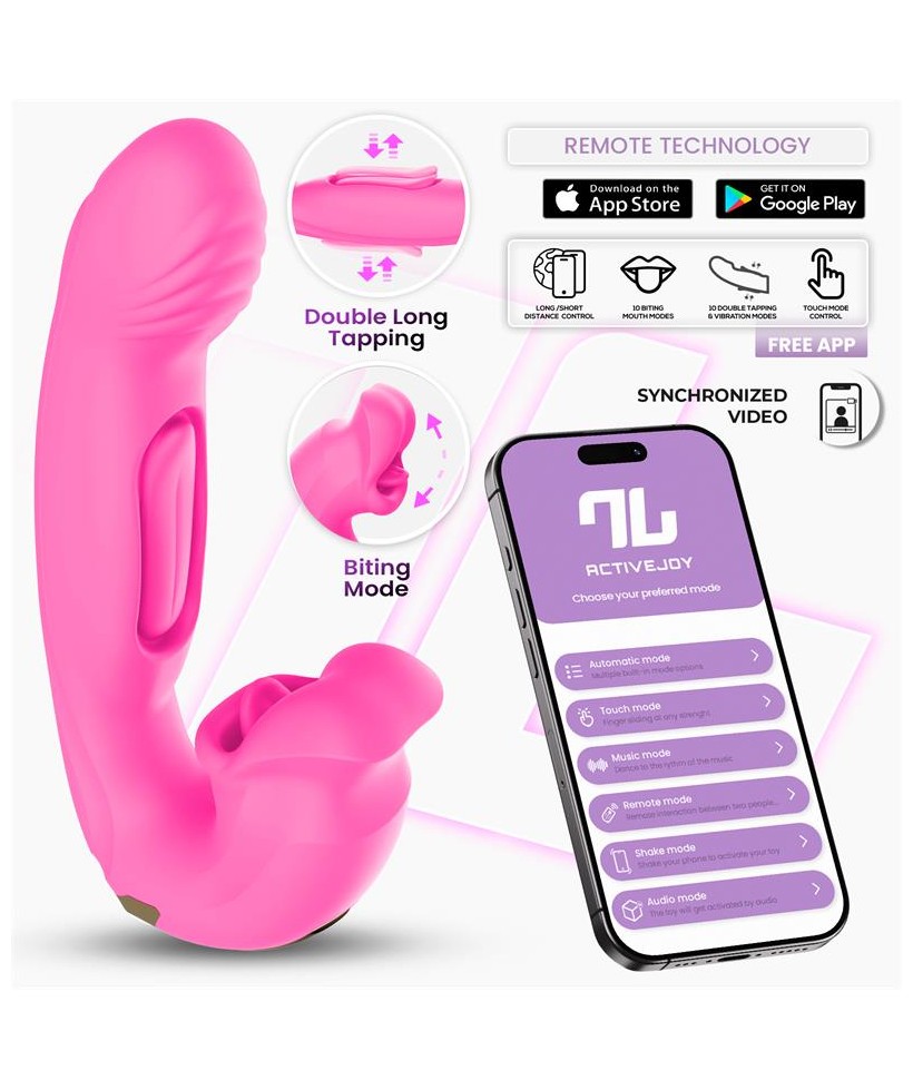 Bimby Vibrador con Mordisqueo y Lengua Doble Tapping con APP