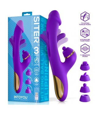 Siter 2.0 Vibrador con Lengua Flapping, Golpeteo y Cabezales Intercambiables