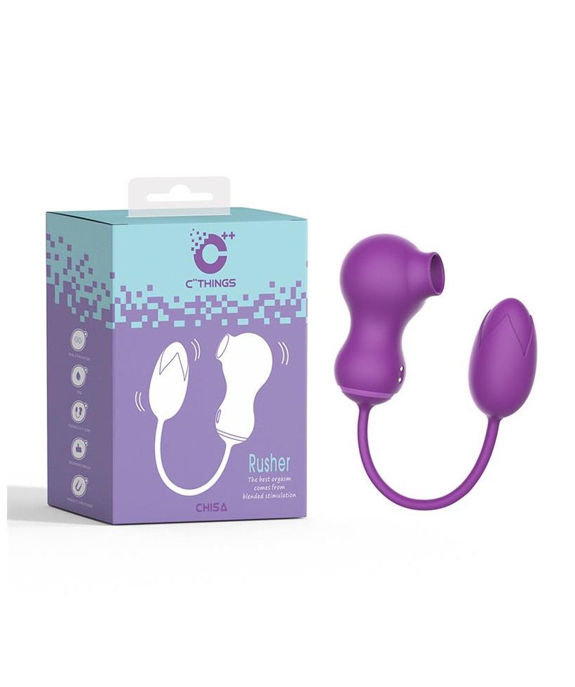 Rusher Succionador de Clitoris y Huevo Vibrador