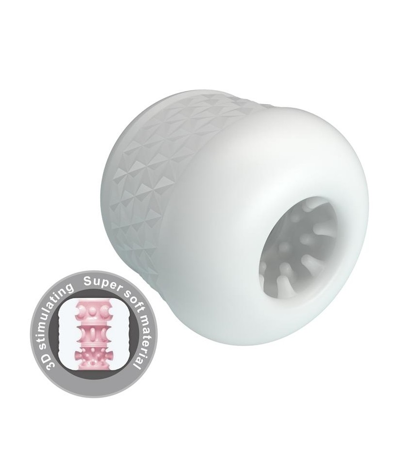 Crystle Masturbador Doble Entrada Blanco