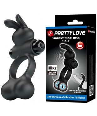 Yusuf Anillo para el Pene con Bolas de Metal 2x33gr