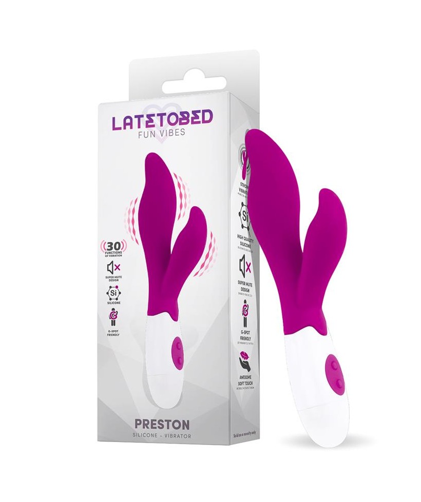 Preston Vibrador con Estimulador Silicona