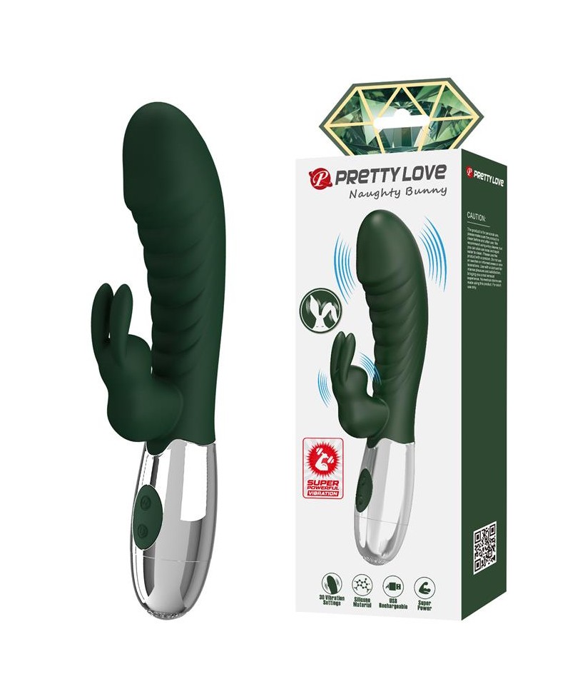 Naughty Bunny Vibrador 30 Funciones Verde