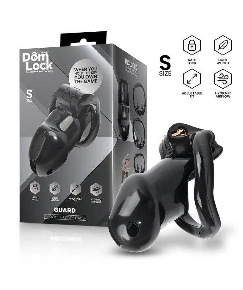 Guard Jaula para el Pene con Candado Interno Talla S