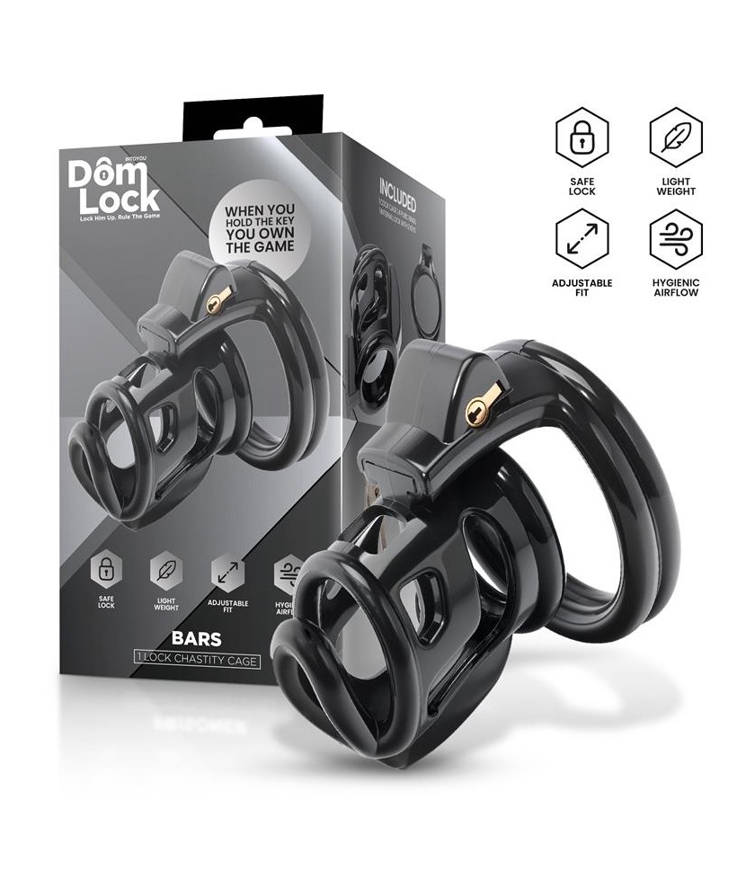 Bars Jaula para el Pene con Candado Interno