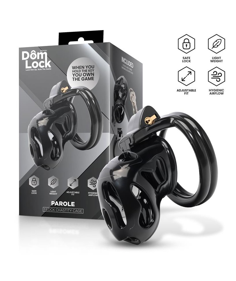 Parole Jaula para el Pene con Candado Interno