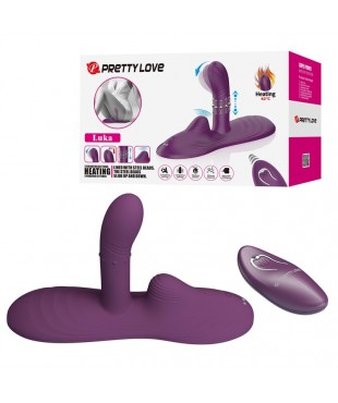 Luka Asiento con Vibrador con Finger, Efecto Calor y Bolas Rotadoras