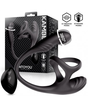 Kamber Plug Anal Vibración y Waving 360º y Estimulador Testículos