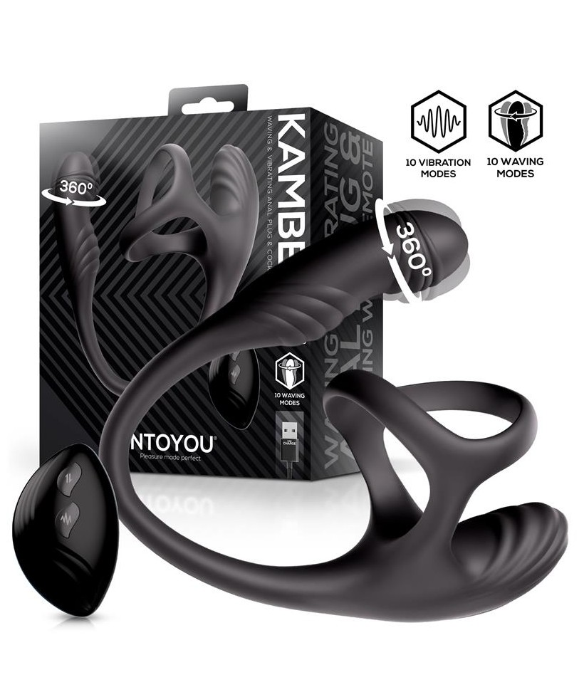 Kamber Plug Anal Vibracion y Waving 360º y Estimulador Testiculos