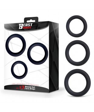 Set de 3 Anillos para el Pene Silicona S, M y L