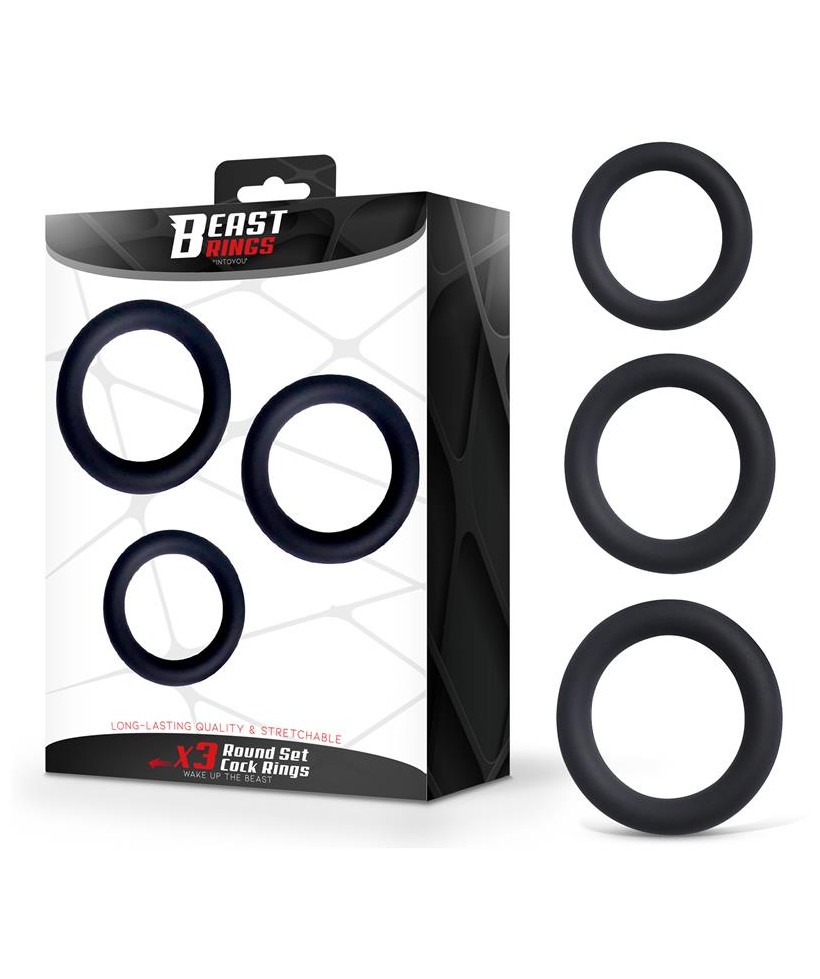 Set de 3 Anillos para el Pene Silicona S M y L