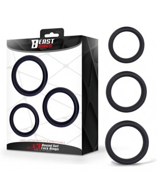 Set de 3 Anillos para el Pene Silicona S, M y L