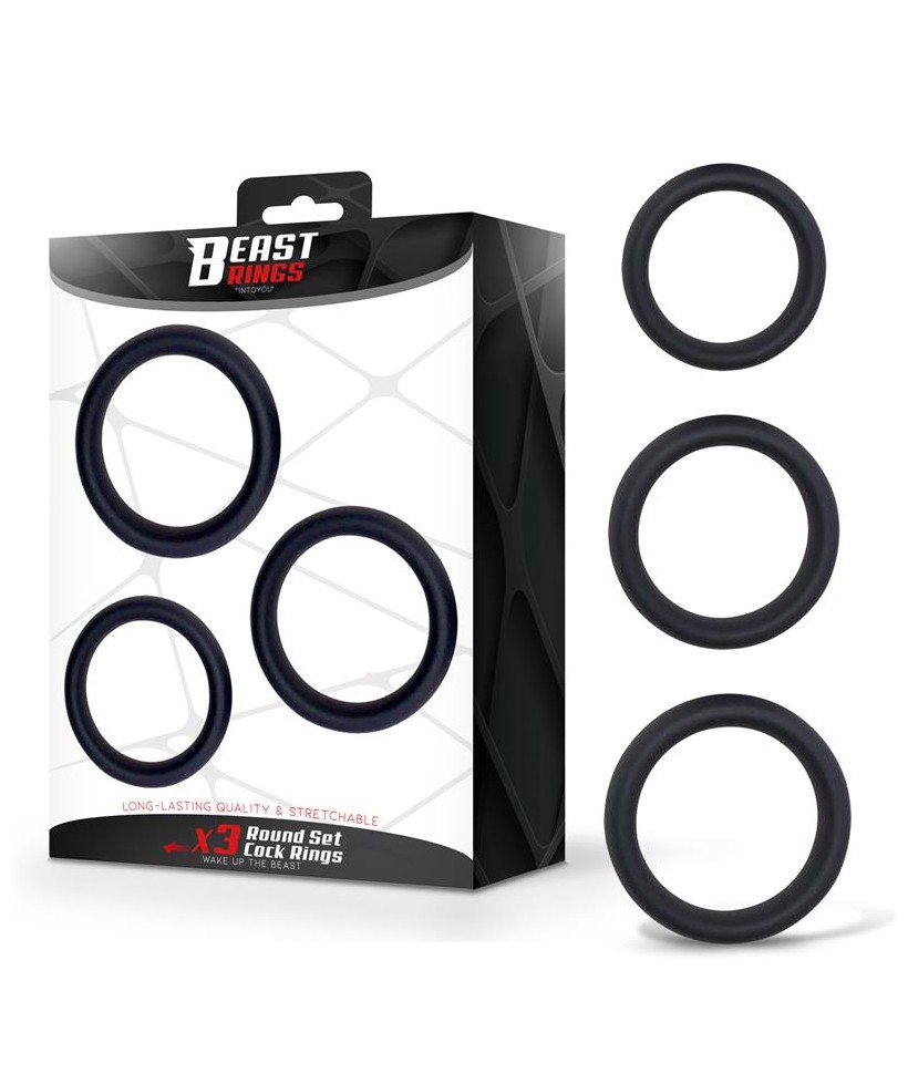 Set de 3 Anillos para el Pene Silicona S M y L