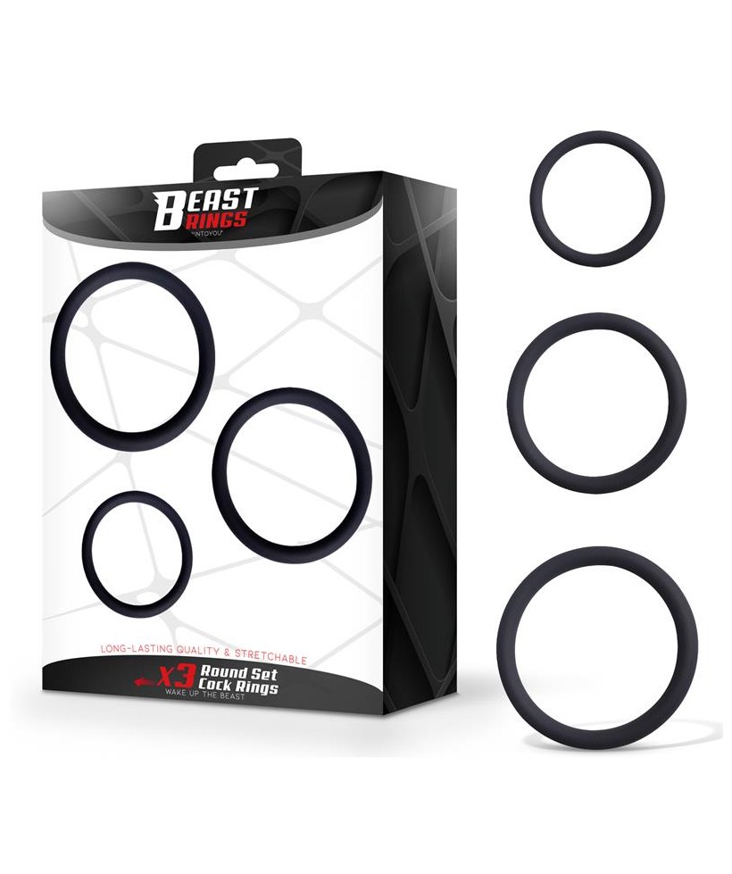 Set de 3 Anillos para el Pene Silicona S M y L