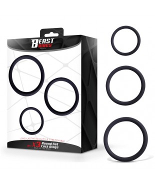 Set de 3 Anillos para el Pene Silicona S, M y L