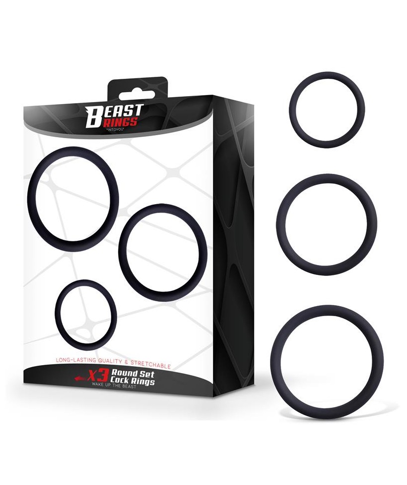 Set de 3 Anillos para el Pene Silicona S M y L