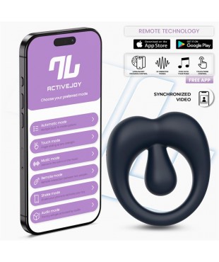 Kenny Anillo Vibrador con Estimulador de Clítoris y APP Azul Noche