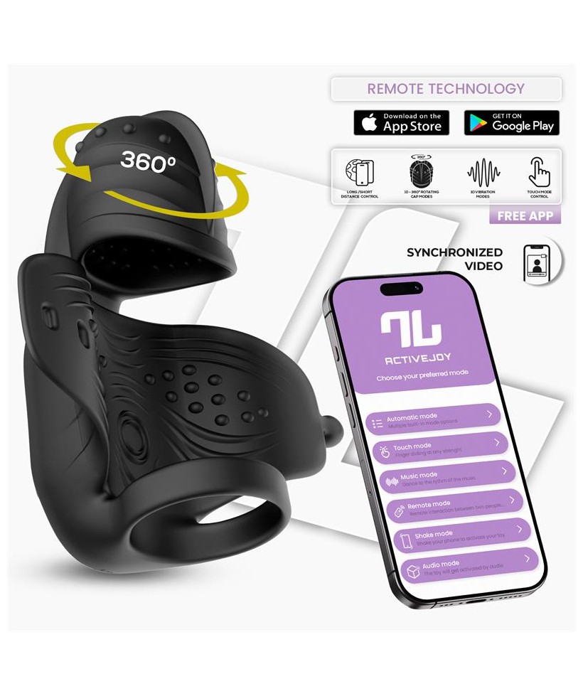 Zonte Masturbador con Rotacion y Vibracion con App