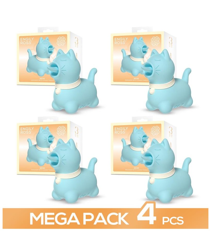 Pack de 4 Meow Masajeador con Lengua Licking