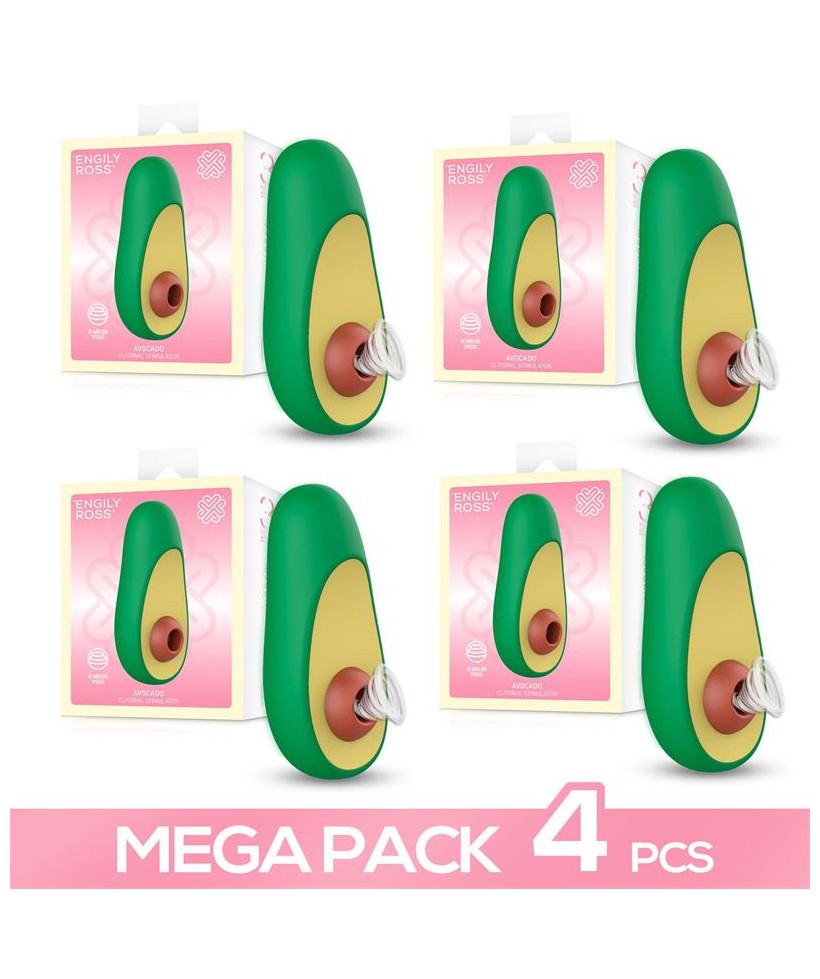 Pack de 4 Avocado Estimulador de Clitoris con Succion