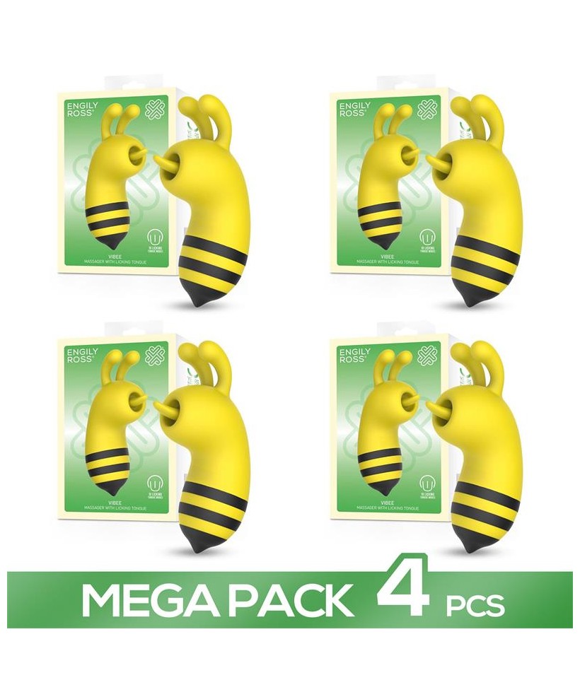 Pack de 4 Vibee Masajeador con Lengua Licking