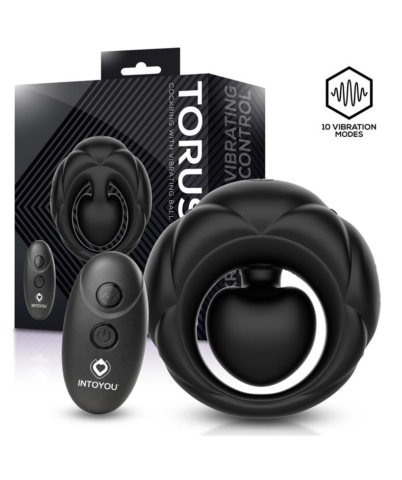 Torus Anillo Vibrador con Bola Clitoriana con Control Remoto USB
