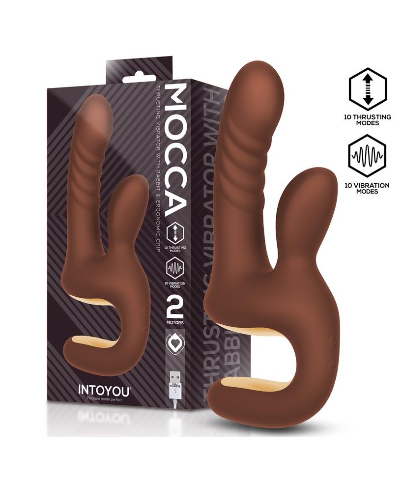 Mocca Vibrador con Thrusting y Mango Ergonomico USB