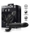 Magnor Dildo con Anillo Doble y Estimulador de Testiculos