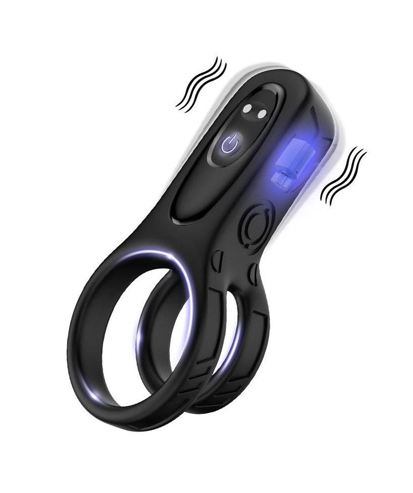 Mecha style Anillo Doble para el Pene con Vibracion