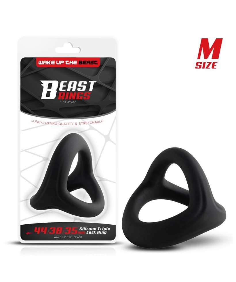 Anillo Triple Silicona Solida 44 38 35mm Talla M