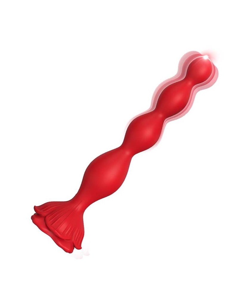 Cadena Anal con Vibracion Base de Rosa