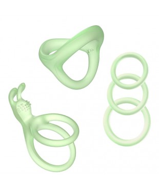 Set de Anillos para el Pene Brilla en la Oscuridad