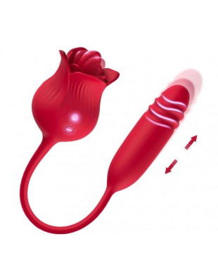 Rosa Vibradora con Licking y Thrusting USB