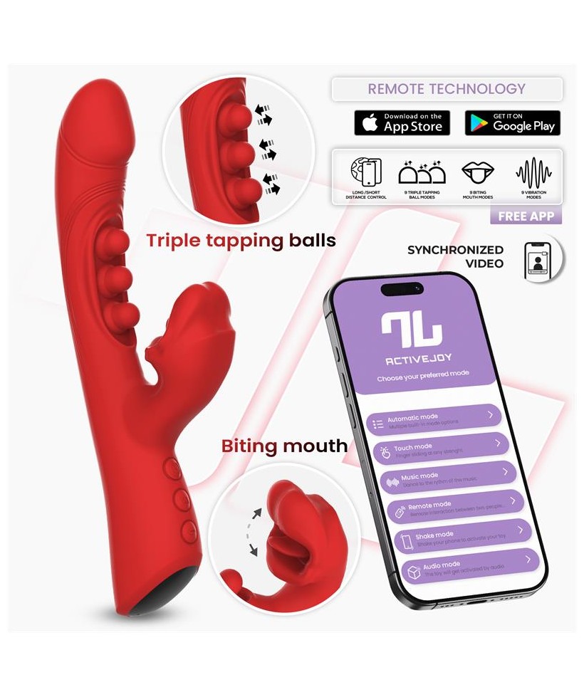 Trixy Vibrador con Tapping y Biting con App