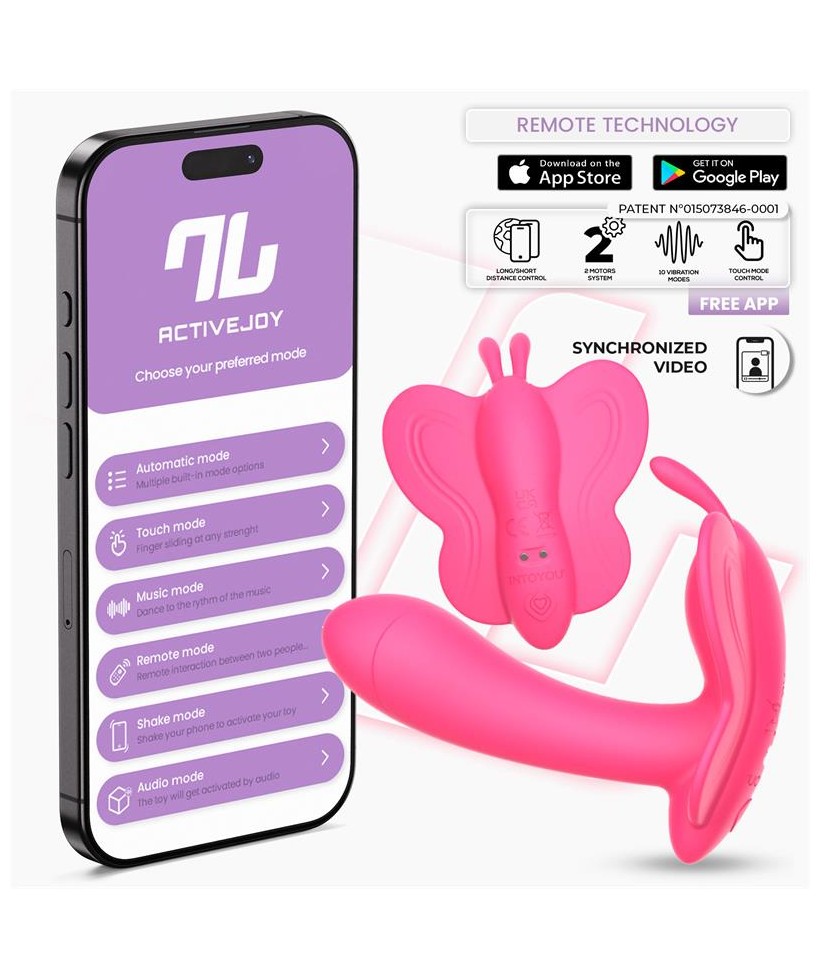 Wingy Estimulador Mariposa con APP Peach Red