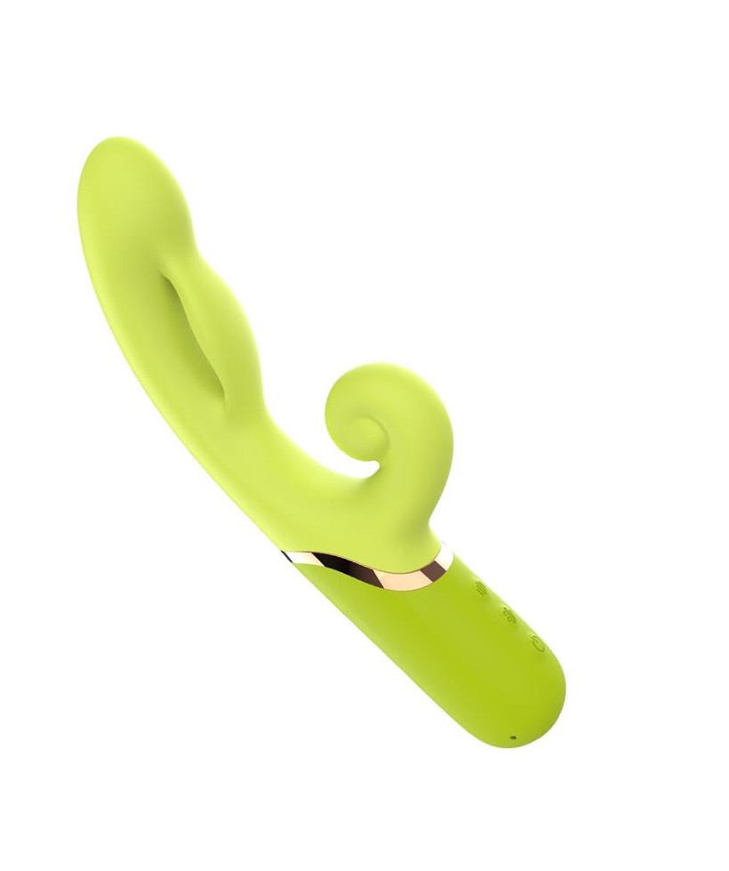 Vibrador con Funcion de Inflado Verde