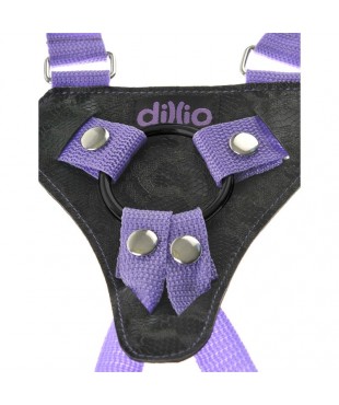 Dillio Arnes con Dildo de 19 cm Color Purpura