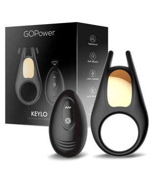 Keylo Anillo para el Pene con Control Remoto y Luces Led USB Silicona
