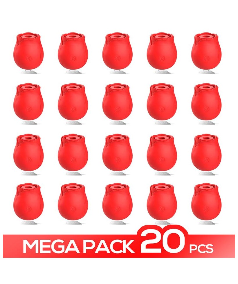 Megapack 20 Rosa Estimuladora con Succion