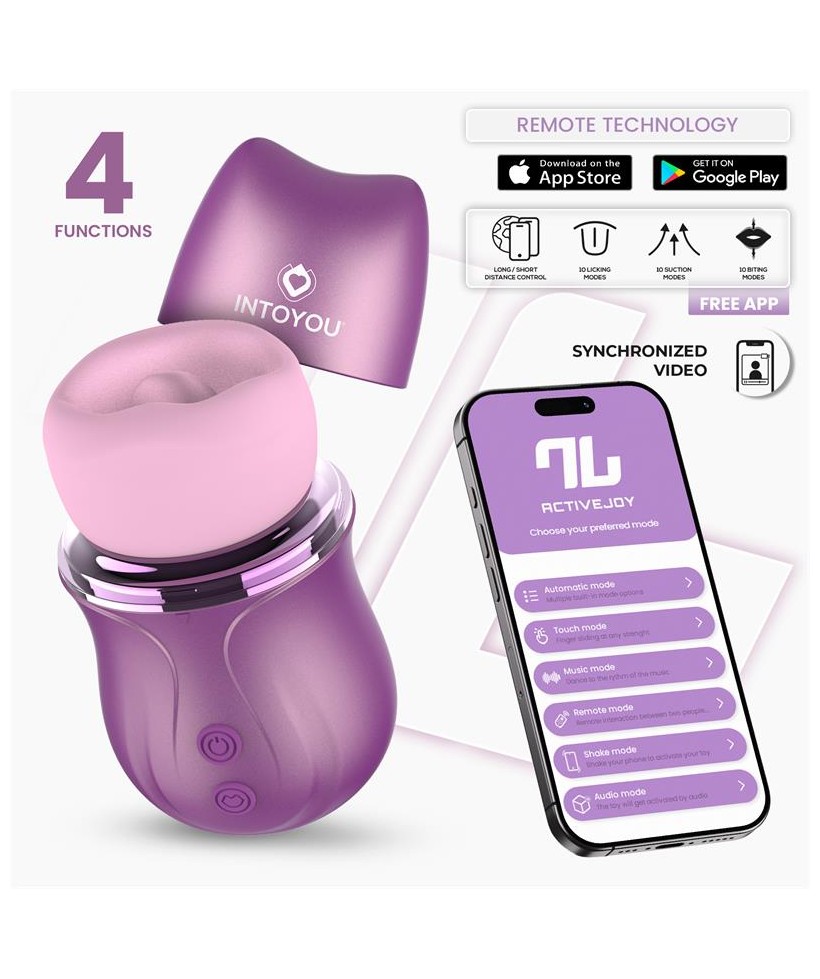 Mimi Estimulador con Licking Biting Succion y Vibracion USB C con APP