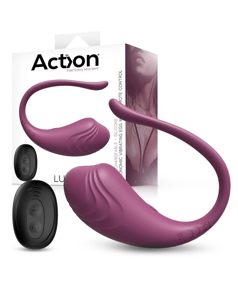 Luvia Huevo Vibrador con Control Remoto USB Purpura