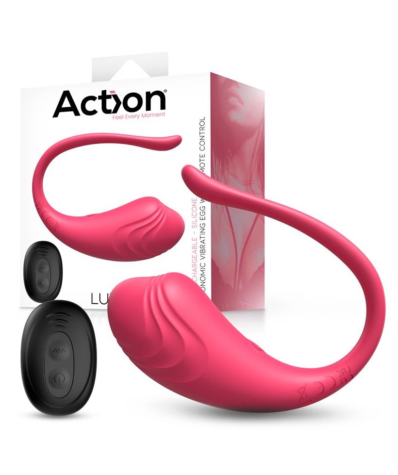 Luvia Huevo Vibrador con Control Remoto USB Rosa