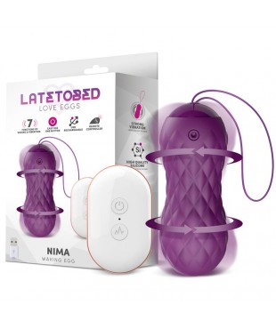 Nima Huevo Vibrador con Movimiento Wave Control Remoto USB Silicona Púrpura