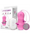 Hiibo Huevo Vibrador con Rotacion Control Remoto USB Silicona Rosa