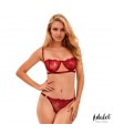 Mia Set Sujetador y Tanga de Encaje Burgundy