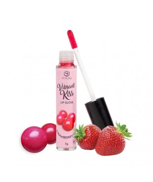 Lip Gloss Vibrant Kiss Sabor Chicle de fresa 7g